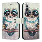 For Tecno Pova 4 3D Painting Horizontal Flip Leather Phone Case(Grey Owl) - 2