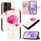 For Tecno Pova 5 4G 3D Painting Horizontal Flip Leather Phone Case(Flower) - 1