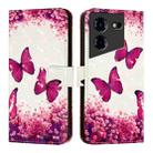 For Tecno Pova 5 Pro 5G 3D Painting Horizontal Flip Leather Phone Case(Rose Butterfly) - 2