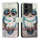 For Tecno Pova 5 Pro 5G 3D Painting Horizontal Flip Leather Phone Case(Grey Owl) - 2