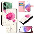 For Tecno Pova 6 4G 3D Painting Horizontal Flip Leather Phone Case(Flower) - 1