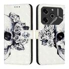 For Tecno Pova 6 5G / Pova 6 Pro 3D Painting Horizontal Flip Leather Phone Case(Skull) - 2