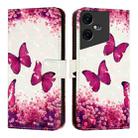 For Tecno Pova Neo 3 3D Painting Horizontal Flip Leather Phone Case(Rose Butterfly) - 2