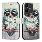 For Tecno Pova Neo 3 3D Painting Horizontal Flip Leather Phone Case(Grey Owl) - 2