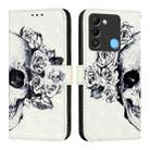 For Tecno Spark 9 3D Painting Horizontal Flip Leather Phone Case(Skull) - 2