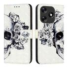 For Tecno Spark 10 4G 3D Painting Horizontal Flip Leather Phone Case(Skull) - 2