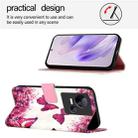 For Tecno Spark 10 5G 3D Painting Horizontal Flip Leather Phone Case(Rose Butterfly) - 3