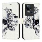 For Tecno Spark 10 5G 3D Painting Horizontal Flip Leather Phone Case(Skull) - 2