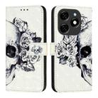 For Tecno Spark 20 3D Painting Horizontal Flip Leather Phone Case(Skull) - 2