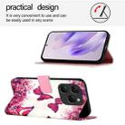 For Tecno Spark 20 Pro 3D Painting Horizontal Flip Leather Phone Case(Rose Butterfly) - 3