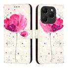 For Tecno Spark 20 Pro 3D Painting Horizontal Flip Leather Phone Case(Flower) - 2