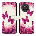 For Tecno Spark 20 Pro+ 3D Painting Horizontal Flip Leather Phone Case(Rose Butterfly) - 2