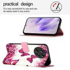 For Tecno Spark 20 Pro+ 3D Painting Horizontal Flip Leather Phone Case(Rose Butterfly) - 3