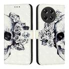 For Tecno Spark 20 Pro+ 3D Painting Horizontal Flip Leather Phone Case(Skull) - 2