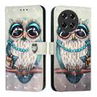 For Tecno Spark 20 Pro+ 3D Painting Horizontal Flip Leather Phone Case(Grey Owl) - 2