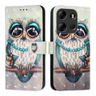 For Tecno Spark Go 2023 / Pop 7 3D Painting Horizontal Flip Leather Phone Case(Grey Owl) - 2