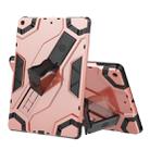 For iPad 10.2 Escort Series TPU + PC Shockproof Protective Case with Holder(Rose Gold) - 1