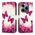 For Tecno Spark 20 Pro 5G 3D Painting Horizontal Flip Leather Phone Case(Rose Butterfly) - 2