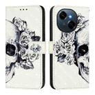 For Tecno Spark Go 1 / Go 2025 3D Painting Horizontal Flip Leather Phone Case(Skull) - 2