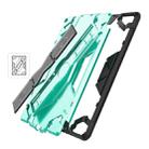 For iPad Air 2 / iPad 6 Escort Series TPU + PC Shockproof Protective Case with Holder(Mint Green) - 6