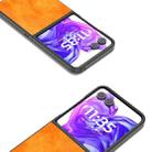 For Motorola Razr 50 Ultra Dual Color Lichi Texture PU Phone Case(Orange) - 2