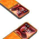 For Motorola Razr 60 Ultra Dual Color Lichi Texture PU Phone Case(Orange) - 3