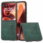 For Motorola Razr 60 Ultra Dual Color Lichi Texture PU Phone Case(Green) - 1