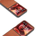 For Motorola Razr 60 Ultra Cowhide Texture PU Phone Case(Brown) - 3
