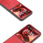 For Motorola Razr 60 Ultra Cowhide Texture PU Phone Case(Red) - 3