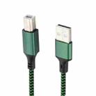 USB 2.0 to Square Port A/B Printer Adapter Cable, Length:0.5m(Green) - 1