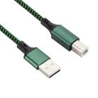 USB 2.0 to Square Port A/B Printer Adapter Cable, Length:0.5m(Green) - 4