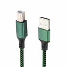 USB 2.0 to Square Port A/B Printer Adapter Cable, Length:1m(Green) - 1