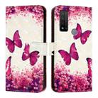 For TCL 20 R 5G 3D Painting Horizontal Flip Leather Phone Case(Rose Butterfly) - 2