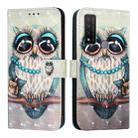 For TCL 20 R 5G 3D Painting Horizontal Flip Leather Phone Case(Grey Owl) - 2