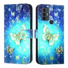 For TCL 30 SE 3D Painting Horizontal Flip Leather Phone Case(Golden Butterfly) - 2