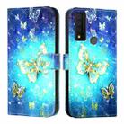 For TCL 30 XE 5G 3D Painting Horizontal Flip Leather Phone Case(Golden Butterfly) - 2