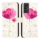 For TCL 40 SE 3D Painting Horizontal Flip Leather Phone Case(Flower) - 2