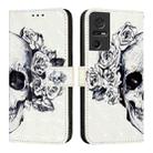 For TCL 40 SE 3D Painting Horizontal Flip Leather Phone Case(Skull) - 2