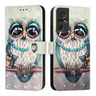 For TCL 40 SE 3D Painting Horizontal Flip Leather Phone Case(Grey Owl) - 2