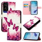 For TCL 50 5G 3D Painting Horizontal Flip Leather Phone Case(Rose Butterfly) - 1