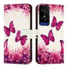 For TCL 50 5G 3D Painting Horizontal Flip Leather Phone Case(Rose Butterfly) - 2