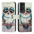 For TCL 50 SE 3D Painting Horizontal Flip Leather Phone Case(Grey Owl) - 2