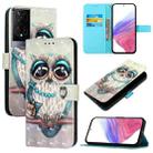 For TCL 50 XE 5G 3D Painting Horizontal Flip Leather Phone Case(Grey Owl) - 1