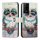 For TCL 50 XE 5G 3D Painting Horizontal Flip Leather Phone Case(Grey Owl) - 2