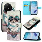 For TCL 50 XL 5G 3D Painting Horizontal Flip Leather Phone Case(Grey Owl) - 1