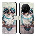 For TCL 50 XL 5G 3D Painting Horizontal Flip Leather Phone Case(Grey Owl) - 2