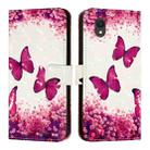 For TCL 201 3D Painting Horizontal Flip Leather Phone Case(Rose Butterfly) - 2