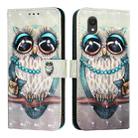 For TCL 201 3D Painting Horizontal Flip Leather Phone Case(Grey Owl) - 2