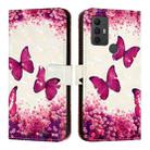 For TCL 306 3D Painting Horizontal Flip Leather Phone Case(Rose Butterfly) - 2