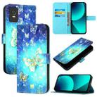 For TCL 403 3D Painting Horizontal Flip Leather Phone Case(Golden Butterfly) - 1